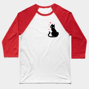 Black cat's LOVE Baseball T-Shirt